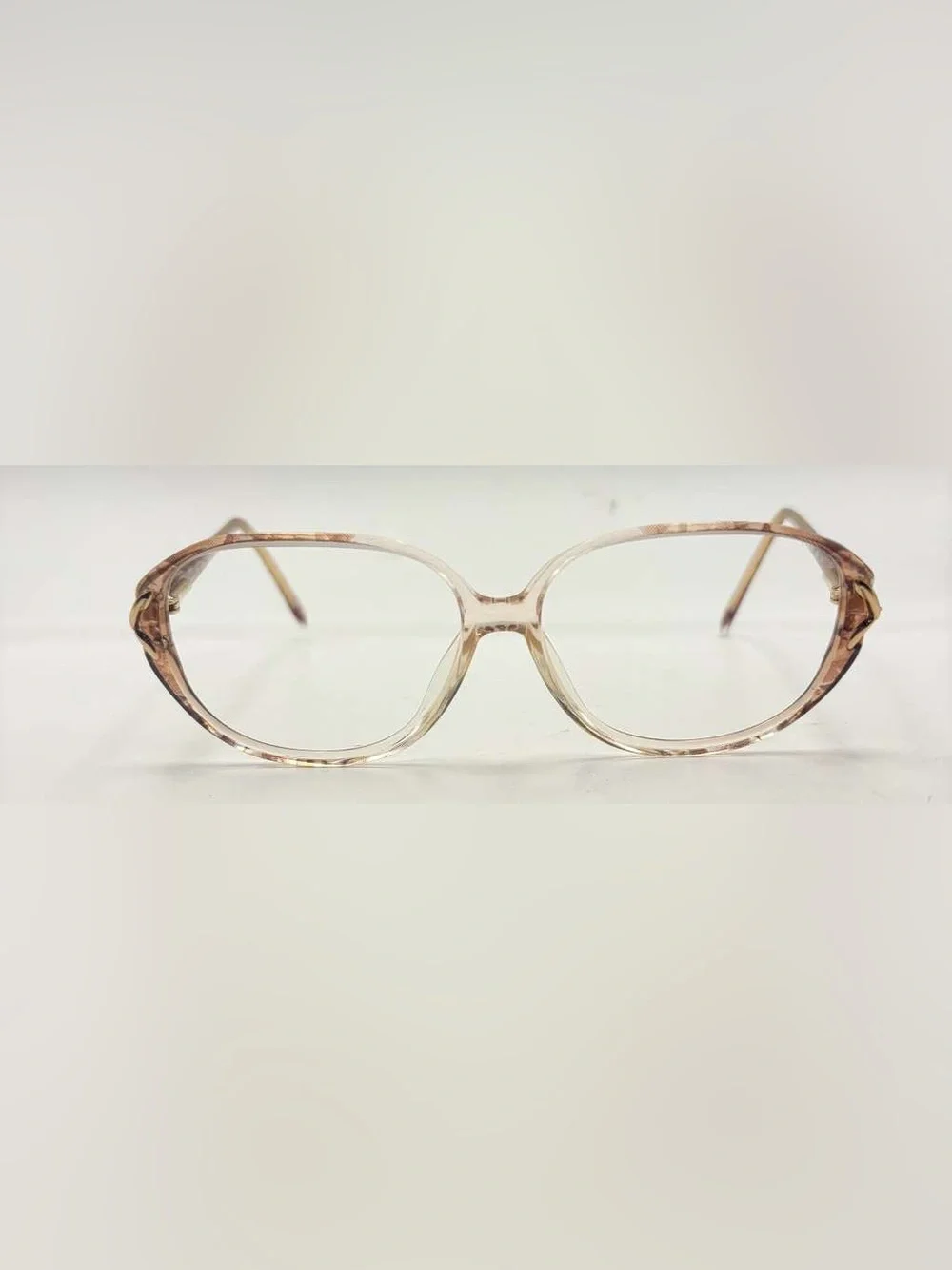 Blue Ribbon For Marchon BR16 Brown Translucent Oval Sunglasses Frames Only